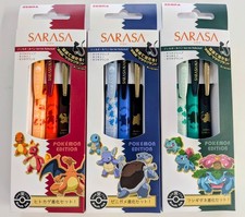 Zebra SARASA Pokemon Edition Charizard Venusaur Blastoise Pen Set NEW　JAPAN picture