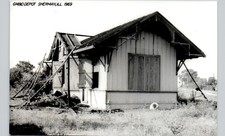 GM&O DEPOT sherman, il c1970s postcard illinois real photo rppc railroad train picture