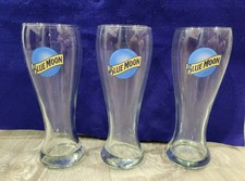 *FREE SHIPPING* Blue Moon Glasses Set of 3 Pilsner Glassware 16 oz picture