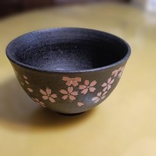Tea Utensils Black glaze cherry blossom bowl matcha picture