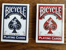 Bicycle Cupid Back 2010 Limited Red Blue 2 Deck Set Playing Cards picture