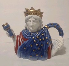 Vintage 1994 Fitz And Floyd Statue Of Liberty Large Teapot LE #2568/5000 picture