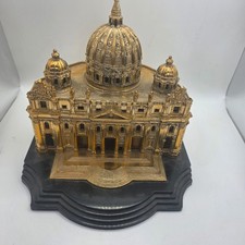 Vintage CEM St Peter's Basilica Vatican Rome Plastic Model Italy Gold Souvenir picture