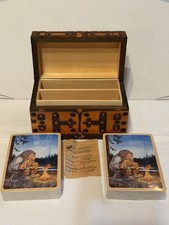 Cepelia Polish Wood Box Hand Carved Chest&Rolf Lidberg Troll Card Set Of 2 VTG picture