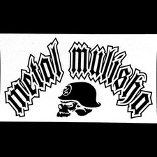 Vintage 1999-Y2K-Metal Mulisha Sticker (FMX) Color:Black & White Size: 8.5” X 5” picture