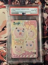 Bandai 1999 Pocket Monsters Purin Jigglypuff SealDass Fancy Graffiti #18 PSA 10 picture