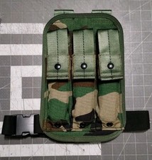 Oldgen LBT Style New Made In The USA Woodland Triple HK MP5 Drop Leg Mag Pouch picture