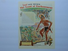1948 VISIT NEW MEXICO LAND OF ENCHANTMENT Tourist Bureau  vintage art print ad picture