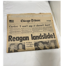 Chicago Tribune November 5, 1980 Newspaper Reagan Landslide Headline Issue Full picture