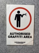 Original Banksy sticker 2004 - Authorised Graffiti Area picture