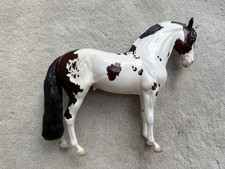 RARE Peter Stone Horse “Night Stalker” Glossy OOAK  Roached Bay Pinto Andalusian picture