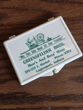 Vintage Greensfelder Bros Logansport IN Advertising Sewing Kit Plastic Case picture