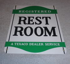 VINTAGE TEXACO RESTROOM REGISTERED MEN & WOMAN 12