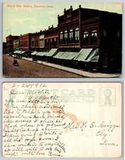 Vintage 1912 Chariton Iowa Postcard North Side Square J.H. Darrah The Fair picture