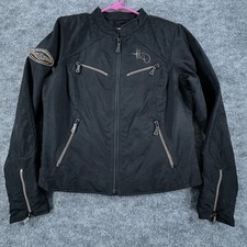 HARLEY DAVIDSON 110TH ANNIVERSARY JACKET WOMENS M BLACK 97550-13VW picture
