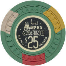 Mapes Casino Reno Nevada $25 Chip Hourglass 1957 picture