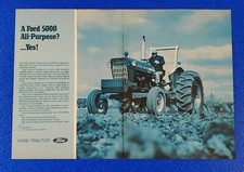 1971 Ford Blue 5000 All-Purpose Farm Tractor Vintage 2 PG Print Ad USA Heartland picture