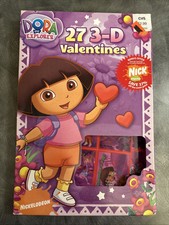 VTG 2009 American Greetings Dora the Explorer Box of 27 Lenticular Valentines picture