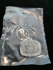 New/Vtg Siskiyou Pewter Keychain 1985 * US Navy  1.5