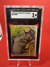 RHINOCEROS 1909 T29 HASSAN CIGARETTES - ANIMALS picture