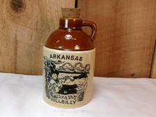 Vintage Arkansas Hillbilly Small Whiskey Jug with Cork Stopper picture