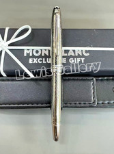 MONTBLANC Meisterstuck Silver Barley Pattern Fountain Pen w/ Case & Refill picture