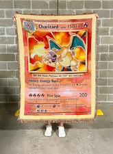 Pokemon Charizard Anime Woven Tapestry Throw Blanket Room Decor picture