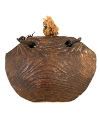 Antique Primitive tribal Wooden BELL Farm Animal Cow Hanging Bell from India picture
