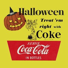 Halloween Coke Coca cola vintage High Quality Metal Magnet 4 x 4 inches 9294 picture