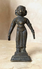 ORIGINAL  ANCIENT INDIAN HINDU DEITY PARVATI BRONZE FIGURINE picture