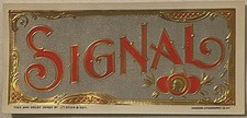 Antique “Signal” Gold Embossed Cigar Label ✨ American Litho Co. 1900s–20s picture