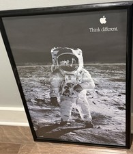 Apple Think Different Buzz Aldrin Rare Education/Dealer Poster picture