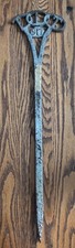Antique I.O.O.F. Odd Fellows Cast Iron Grave Marker Stake Fraternal Cemetery picture