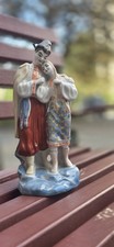 Vintage Large 12” USSR Polonne Ukrainian Porcelain Romantic Folk Couple Figurine picture