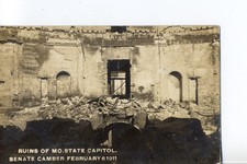 Ruins, State Capitol, Senate Chamber 1911, Jefferson City, Mo. Missouri Postcard picture