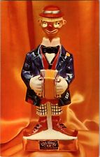 Postcard Ezra Brooks Clown Decanter Real Sippin Whiskey Heritage China picture