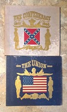 Vtg 1954 Columbia 2 Vinyl LPs Books THE CONFEDERACY & THE UNION 1st Press Flag picture