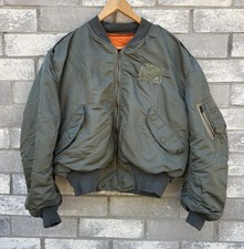 VTG Vietnam War 1961 L-2B Flight Flying Bomber Jacket Sz XL USAF Skyline 60s picture