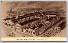 Ontario Knife Co Plant Birdseye Franklinville NY Closed 2023 C1920's Postcard P3 picture