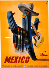 Vintage Mexico Travel Advertisement Poster Print picture