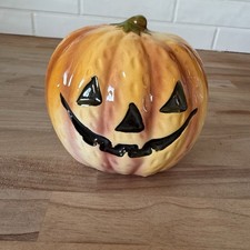 Vintage Relpo Halloween Pumpkin Jack-O-Lantern Planter T855 - Read picture