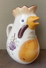 Marketplace Ceramic Chicken/ Rooster Pitcher, Farmhouse Decor, Made in Italy picture