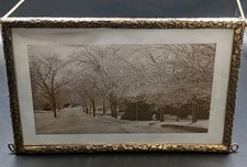 ANTIQUE C. 1890s GLASS PLATE NEGATIVE IN ORNATE FRAME HENRY E. WARREN ATTR -READ picture