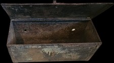 Vintage Fordson Tractor Metal Tool Box Hinged Lid Farm Equipment Antique picture