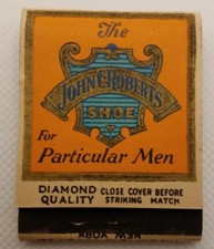St. Louis Friedman Shelby John C Roberts Shoe Diamond Quality Matchbook 1920s picture