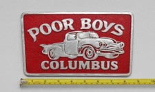 Cast Aluminum Car Club Plaque POOR BOYS. COLUMBUS picture