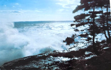 1960s Vintage Postcard: Capturing Maine's Angry Sea by Hastings Next Day Ship picture