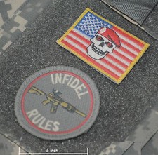 KANDAHAR TALIZOMBIE© WHACKER AFSOC CCT SUBDUED 2-TAB: INFIDEL RULES + SKULL FLAG picture