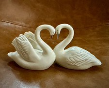 Lenox Forever Yours Porcelain Swan Bird Figurine Pair cake topper picture
