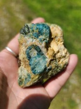 BEAUTIFUL Large Green AND Blue Apatite Crystal Show Piece natural Specimen picture